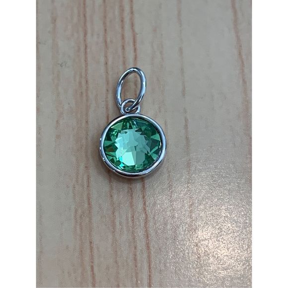 .925 August Peridot Crystal Birthstone Sterling Silver Jewelry Charm #birthstone - Picture 1 of 3